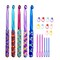 5 Size Aluminum Crochet Hook Set 6.5m(K)/7mm/8mm(L)/9mm(M)/10mm(N) Knitting Needles Craft Weave Yarn Set Polymer Clay Crochet Needles for Crocheting - Premium Knitting Crochet Supplies